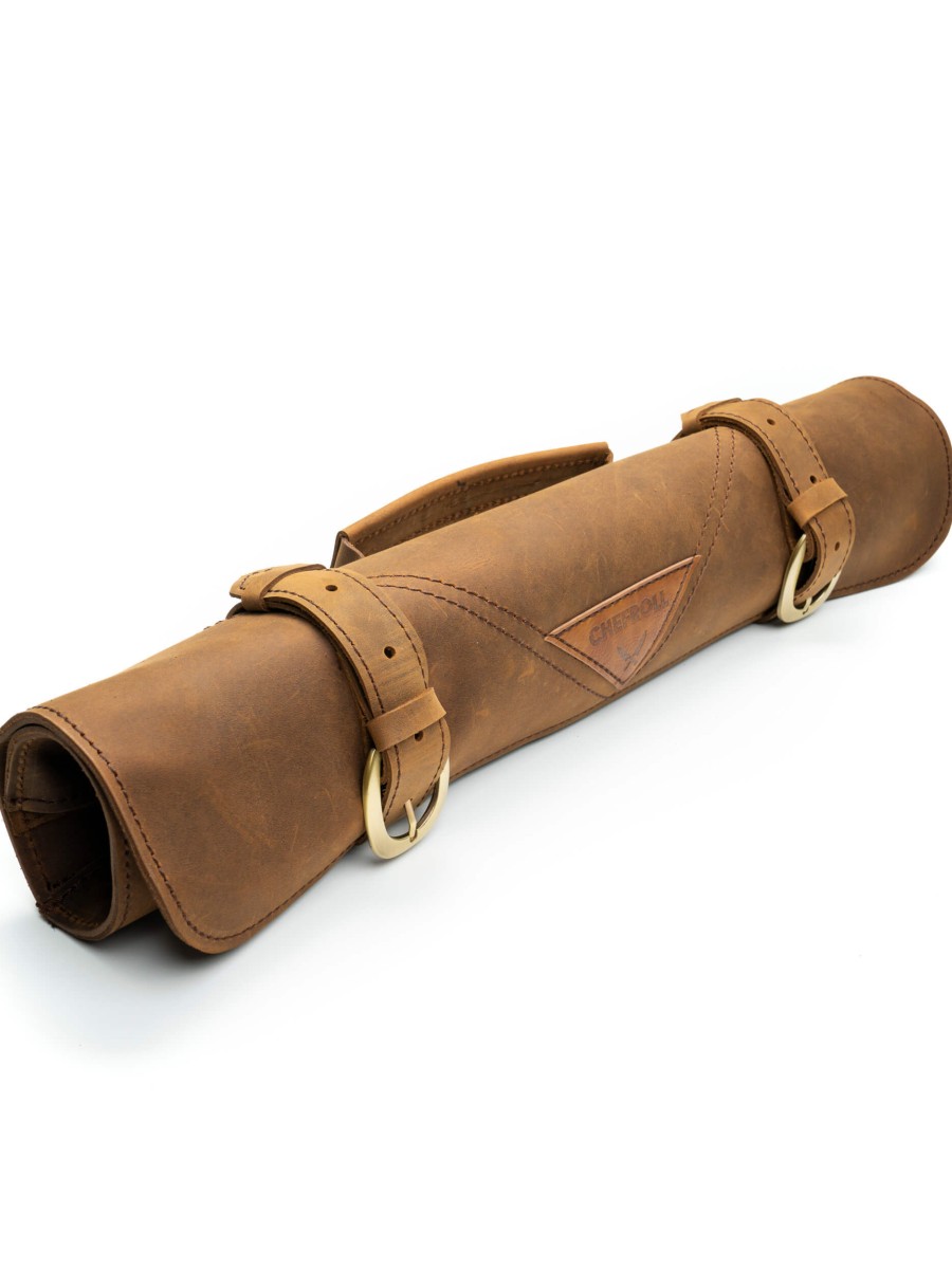 ROLL-LR357 - КОЖАНАЯ СУМКА СКРУТКА ДЛЯ НОЖЕЙ