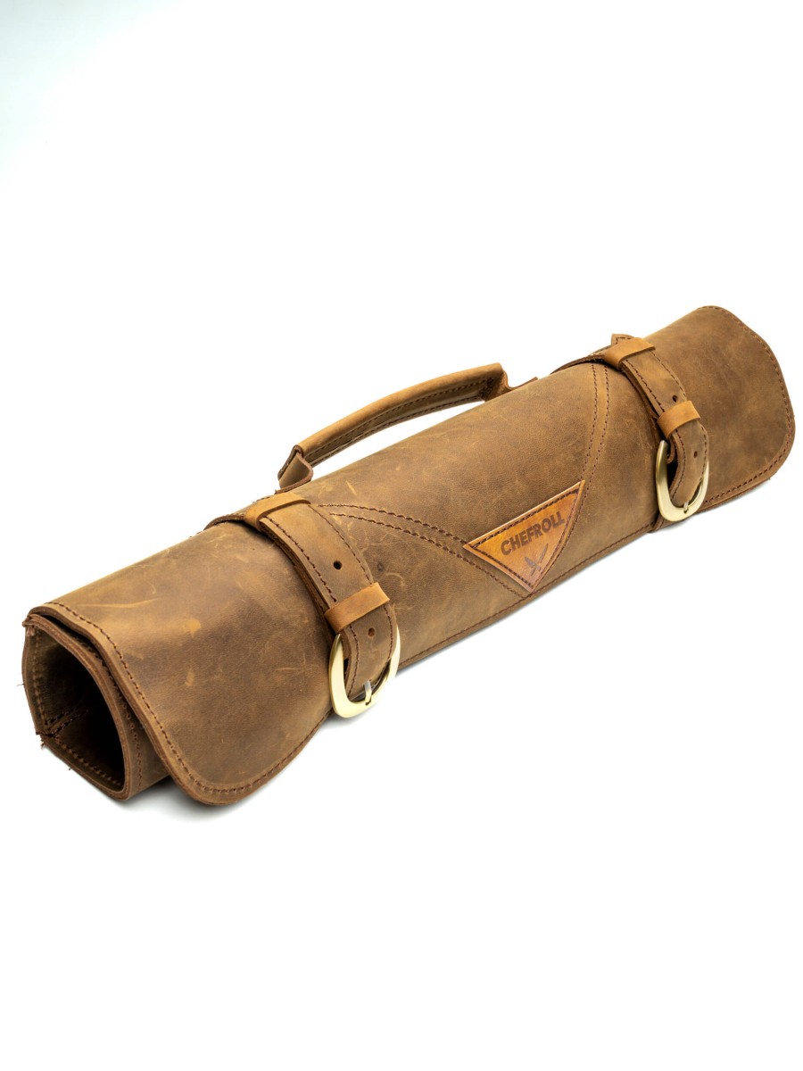 ROLL-LR358 - КОЖАНАЯ СУМКА СКРУТКА ДЛЯ НОЖЕЙ