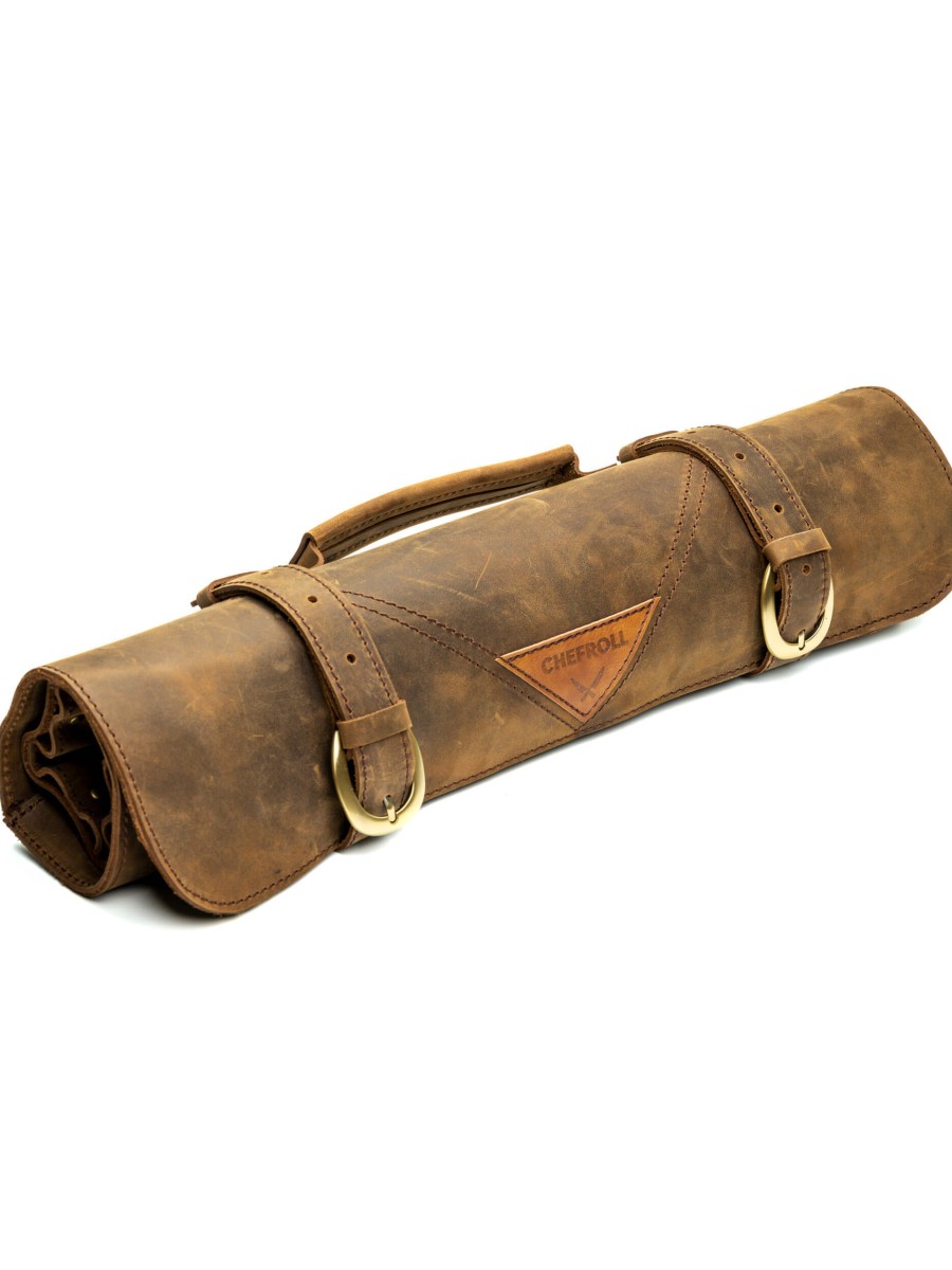 ROLL-LR561 - КОЖАНАЯ СУМКА СКРУТКА ДЛЯ НОЖЕЙ