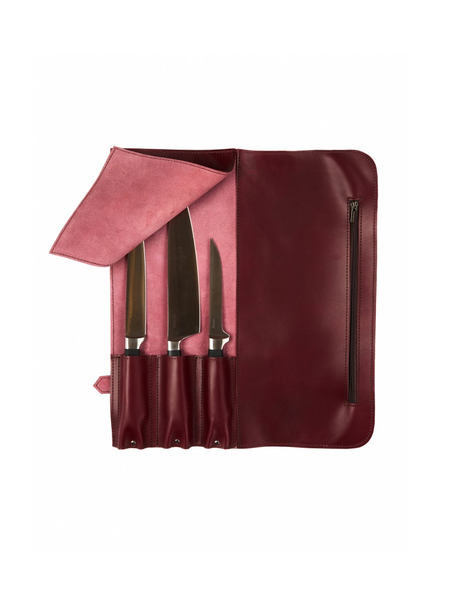 ROLL-LR364 - КОЖАНАЯ СУМКА СКРУТКА ДЛЯ НОЖЕЙ